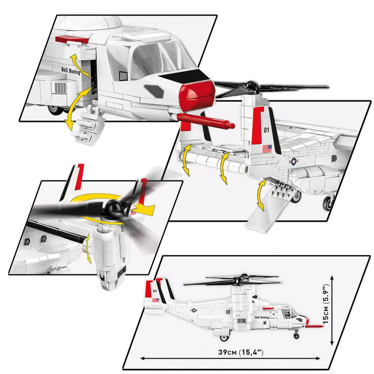Cobi 5835 Bell Boeing V-22 Osprey - 1136 deler